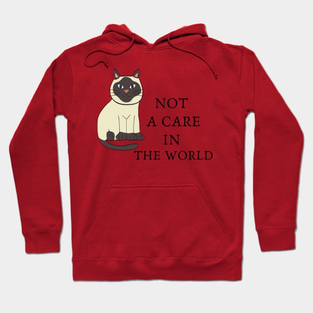 Not A Care In The World Hoodie by Creative Town